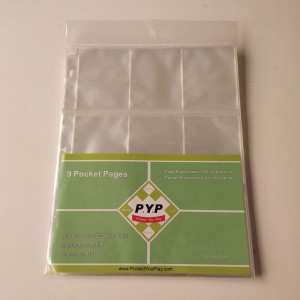 9 포켓 폴리 게임 카드 홀더 페이지 보호기 플라스틱 바인더 시트